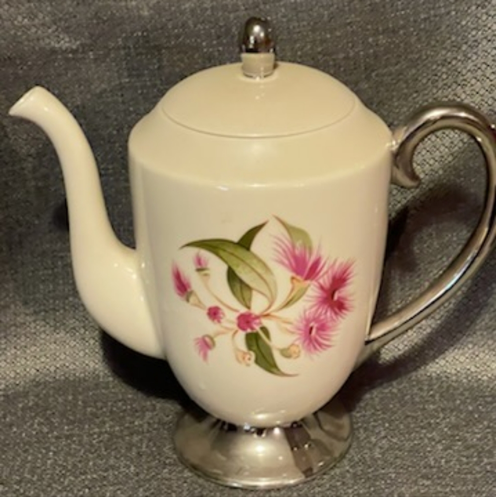 Flintridge, Milan floral Vintage coffee pot made in California mid to late 50s